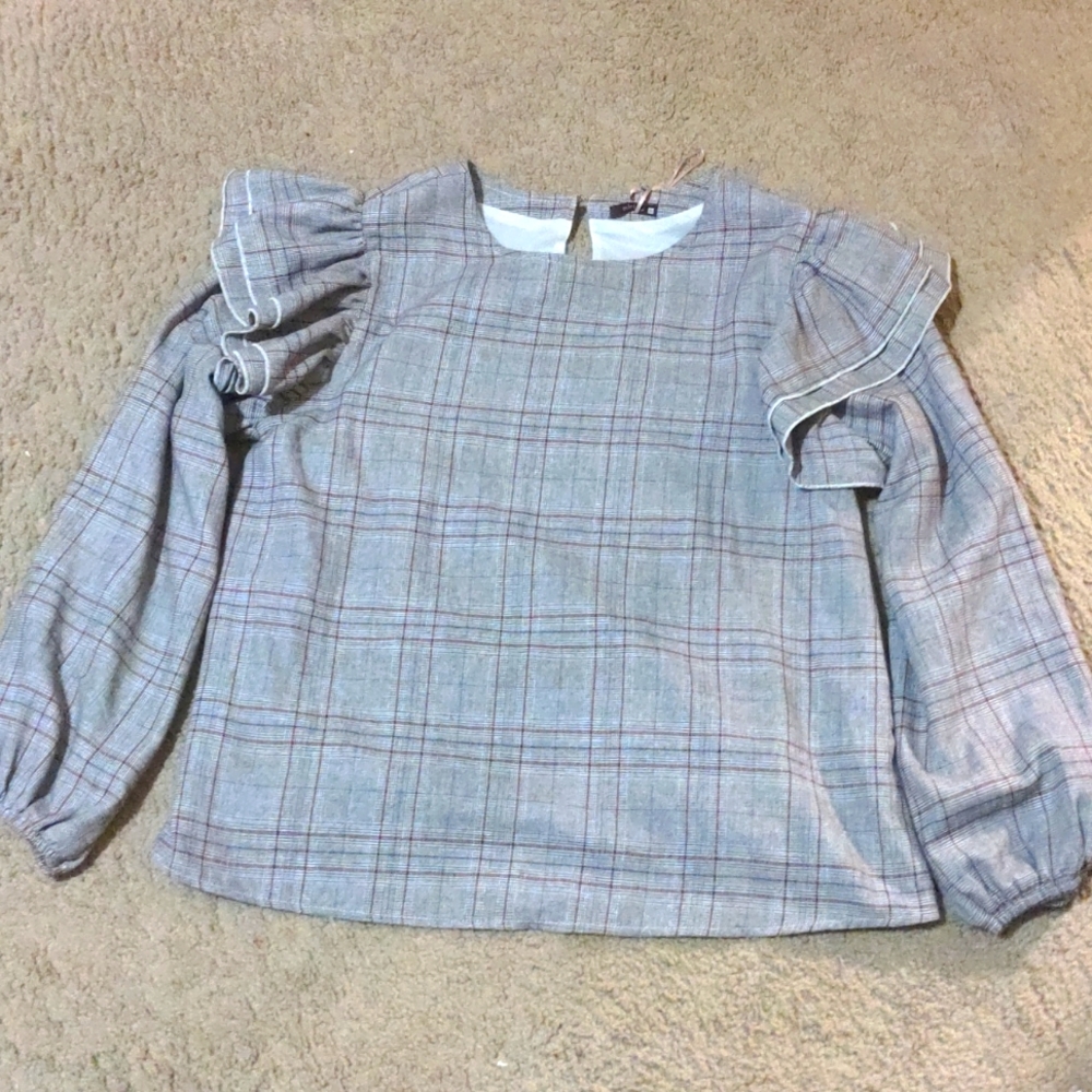 A two piece plaid outfit